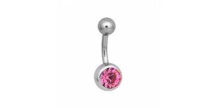 Steel Basicline Jewelled Navel Bananabells