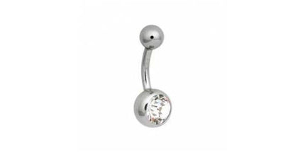 Steel Basicline Jewelled Navel Bananabells