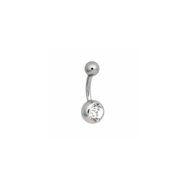 Steel Basicline Jewelled Navel Bananabells