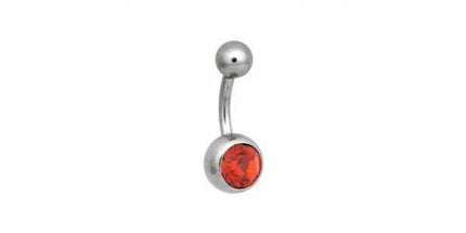 Steel Basicline Jewelled Navel Bananabells