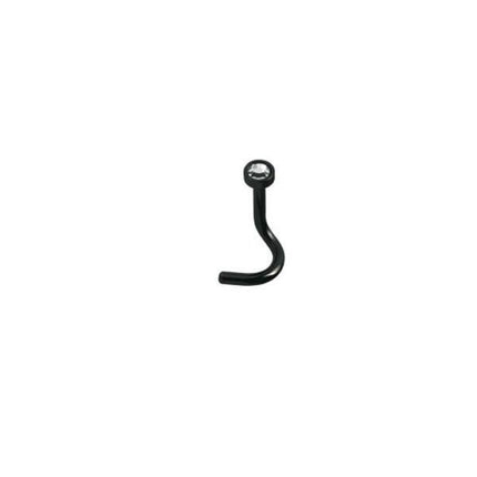 Titanium Blackline Jewelled Nose Studs