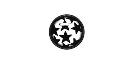 Titanium Blackline Ikon Discs Black Stars on White