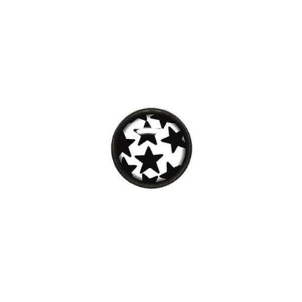 Titanium Blackline Ikon Discs Black Stars on White