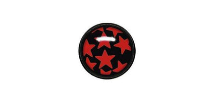Titanium Blackline Ikon Discs Red Stars on Black