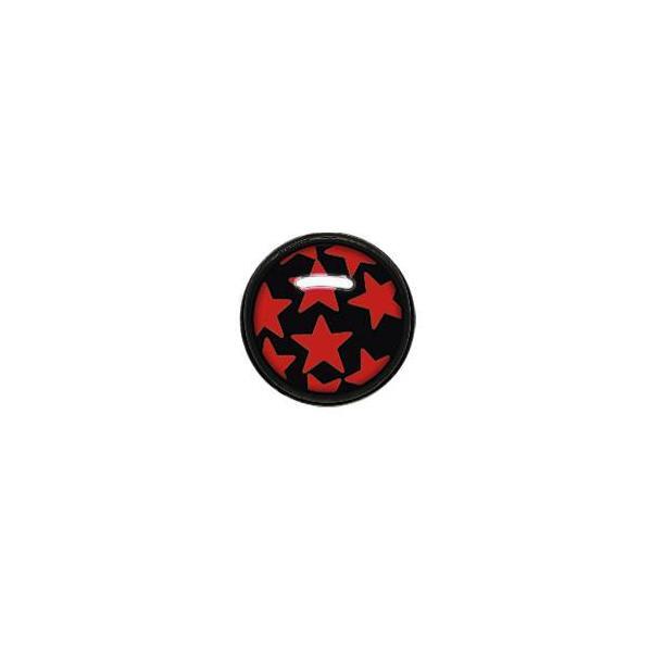 Titanium Blackline Ikon Discs Red Stars on Black