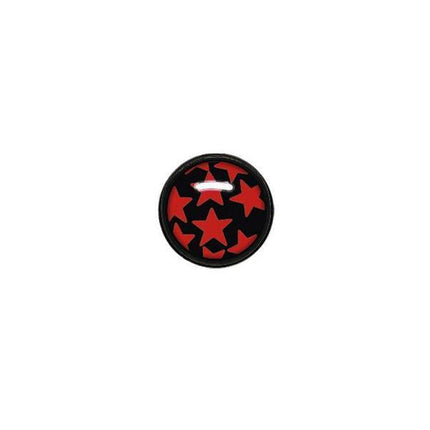 Titanium Blackline Ikon Discs Red Stars on Black