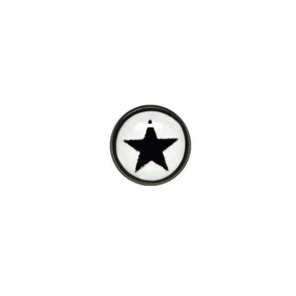 Titanium Blackline Ikon Discs Black Star on White