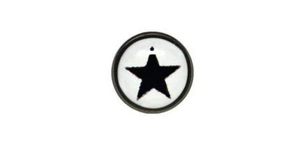 Titanium Blackline Ikon Discs Black Star on White