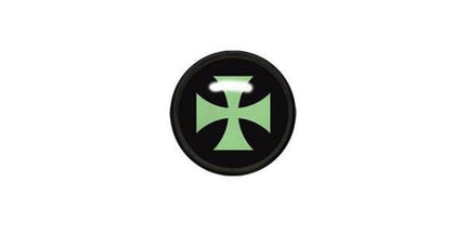 Titanium Blackline Ikon Discs Green Cross on Black