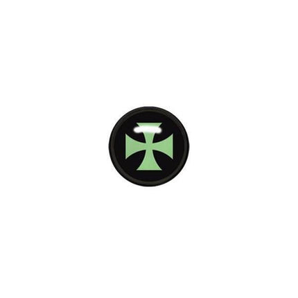 Titanium Blackline Ikon Discs Green Cross on Black