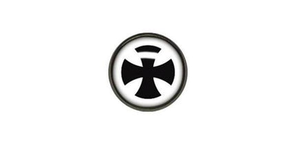Titanium Blackline Ikon Discs Black Cross on White