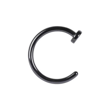 Titanium Blackline Open Nose Rings