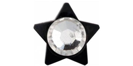 Titanium Blackline Jewelled Star for Internally Threaded Jewellery
