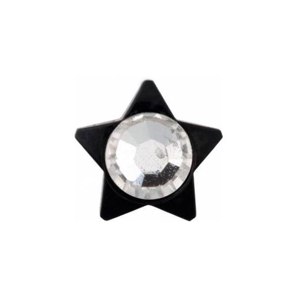 Titanium Blackline Jewelled Star for Internally Threaded Jewellery