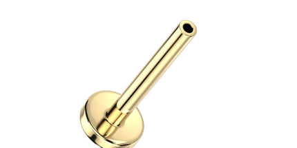 Implant Grade Titanium Threaded Push In Base Flat Back Stud Labret Pins