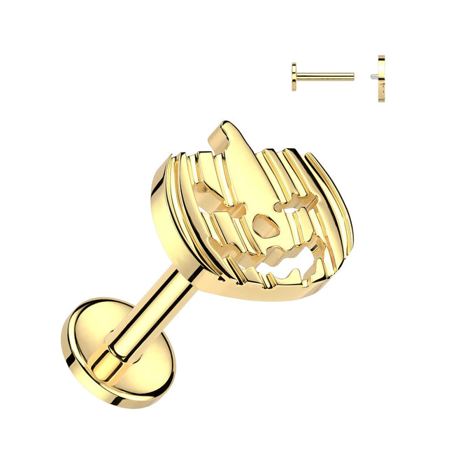 Jack O Lantern Internally Threaded Labret