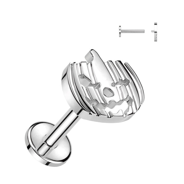 Jack O Lantern Internally Threaded Labret