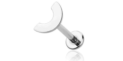 Curved bar top internally threaded 316l surgical steel labret/monroe/cartilage studs