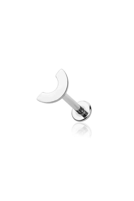 Curved bar top internally threaded 316l surgical steel labret/monroe/cartilage studs