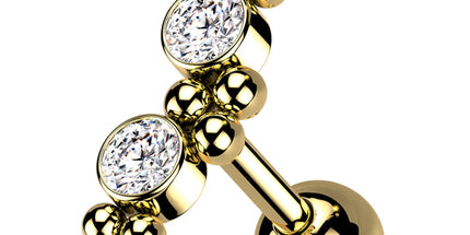 Steel Multi Bead Jewelled Cluster 04