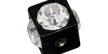 Steel Blackline Jewelled Clip in Cube