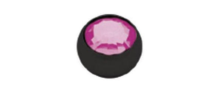 Steel Blackline Micro Jewelled Threaded Balls