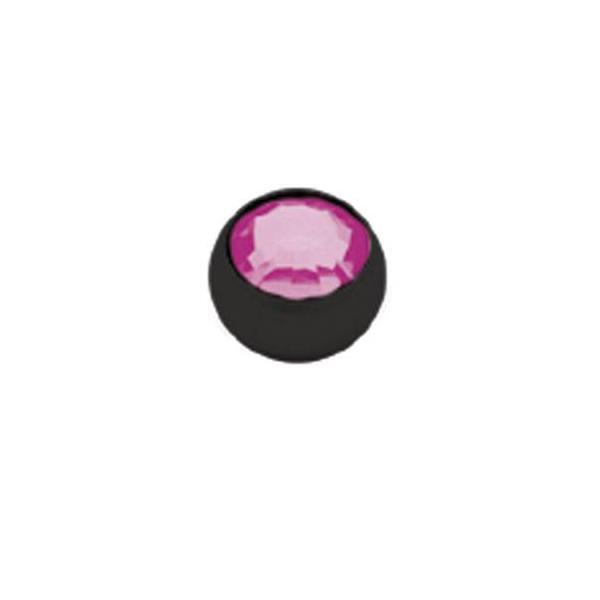 Steel Blackline Micro Jewelled Threaded Balls