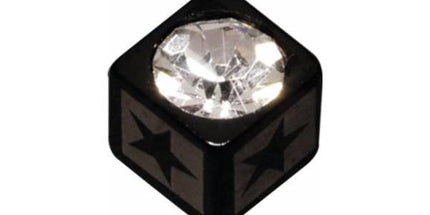 Steel Blackline Jewelled Lazer Cube Star