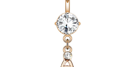 Celtic Knot Dangle Rose Gold Plated Plated Navel Ring