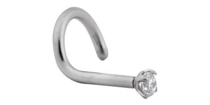 Steel Basicline Jewelled Micro Nostril Stud