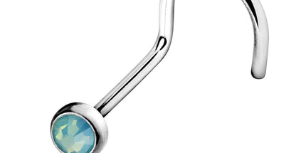 Surgical Steel Opalite Stone Nose Stud