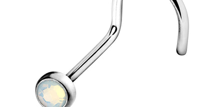 Surgical Steel Opalite Stone Nose Stud