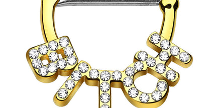 Nipple Clicker "Bitch" Jewelled