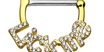 Nipple Clicker "Lick Me" Jewelled