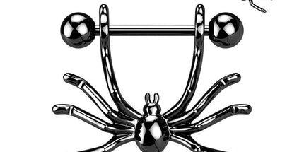 Nipple Shield Ring Hanging Spider