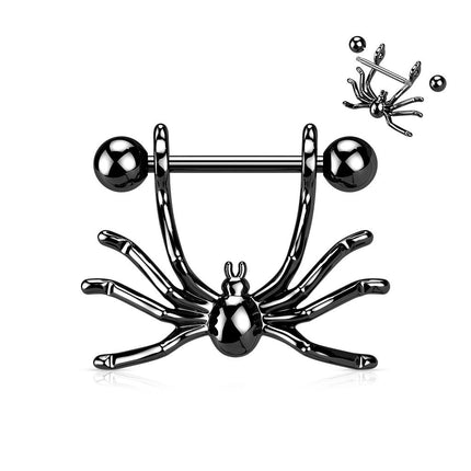 Nipple Shield Ring Hanging Spider