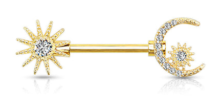 Nipple Barbell Sun & Moon