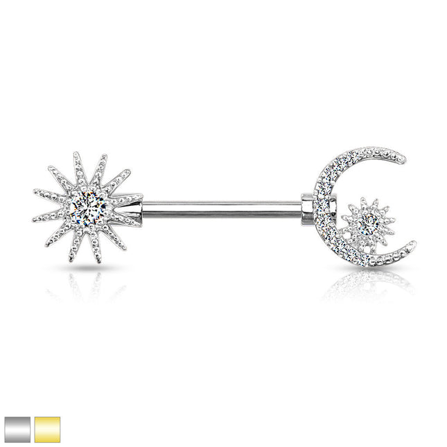 Nipple Barbell Sun & Moon