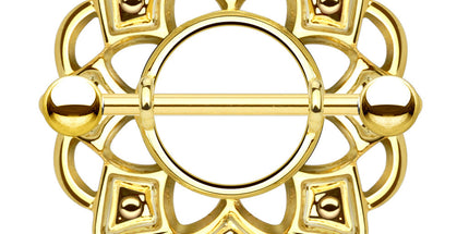 Nipple Shield Ring Tribal Pattern