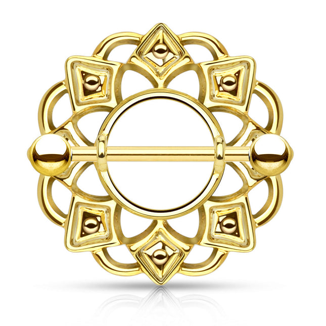 Nipple Shield Ring Tribal Pattern