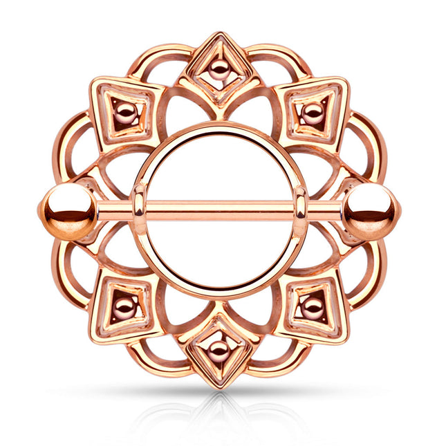 Nipple Shield Ring Tribal Pattern