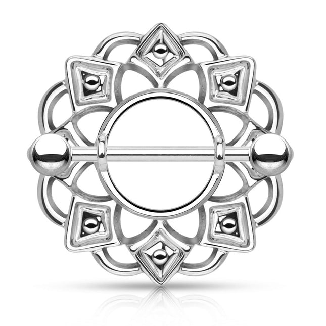 Nipple Shield Ring Tribal Pattern