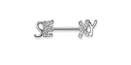 Nipple Barbell "Sexy" Jewelled