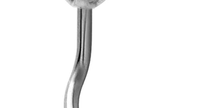 Steel Basicline Crystal Heart Setting Nose Stud