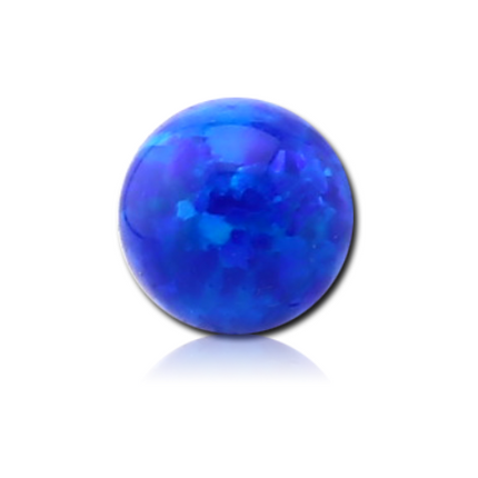 Synthetic Opal Threaded Ball White / 1.2mm (16ga) / 4mm
