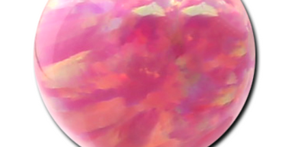 Synthetic Opal Threaded Ball White / 1.2mm (16ga) / 4mm