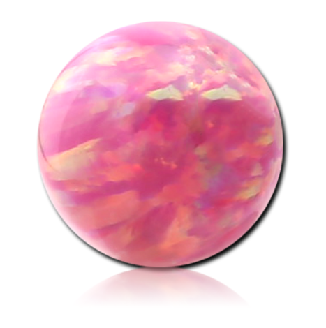Synthetic Opal Threaded Ball White / 1.2mm (16ga) / 4mm
