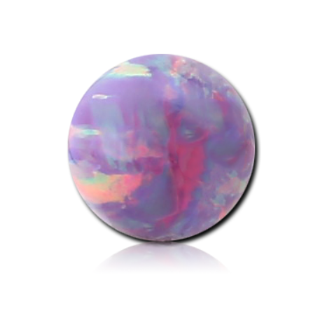 Synthetic Opal Threaded Ball White / 1.2mm (16ga) / 4mm