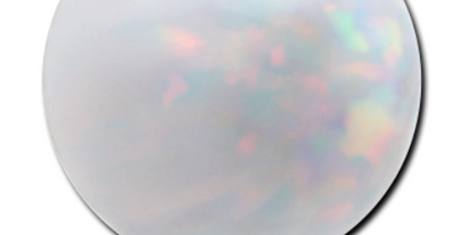 Synthetic Opal Threaded Ball White / 1.2mm (16ga) / 4mm