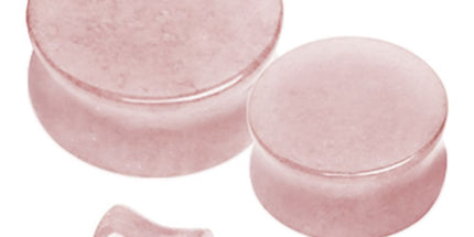 Rose Quartz Organic Stone Double Flared Plug